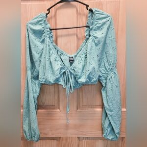 NWOT Wild Fable Green Crop Top Size XL